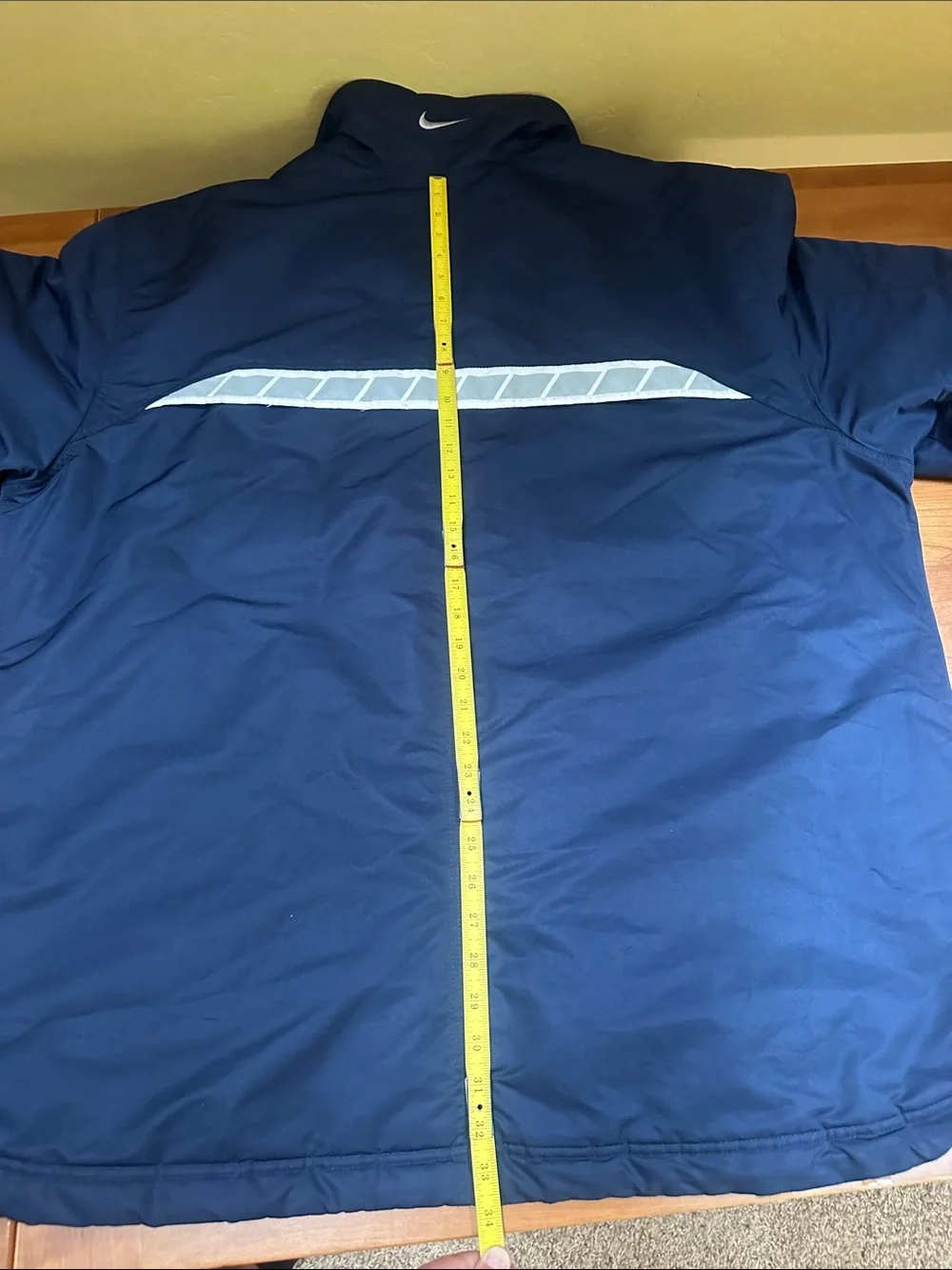 Nike Men's XXL Vintage Navy and Gray Full-Zip Insulated Windbreaker w/Fleece